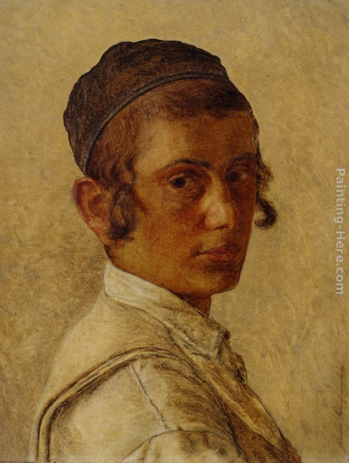 Isidor Kaufmann Portrait of a Young Orthodox Boy